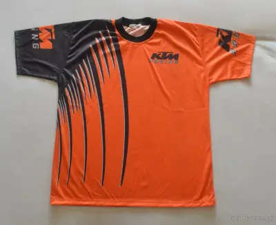 KTM kvalitné tričko oranžové cierne – náhľad 1