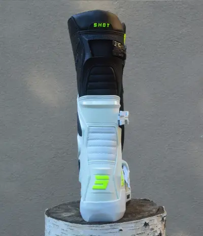 Kvalitné čižmy topánky boty SHOT žlté fluo biele – náhľad 3