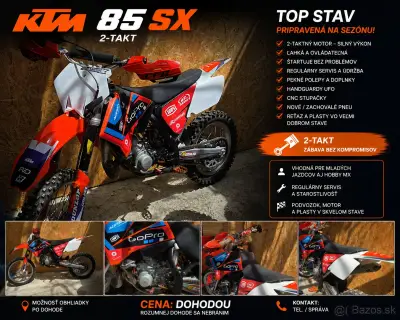 KTM 85 SX – TOP stav / pripravená na sezónu – náhľad 1