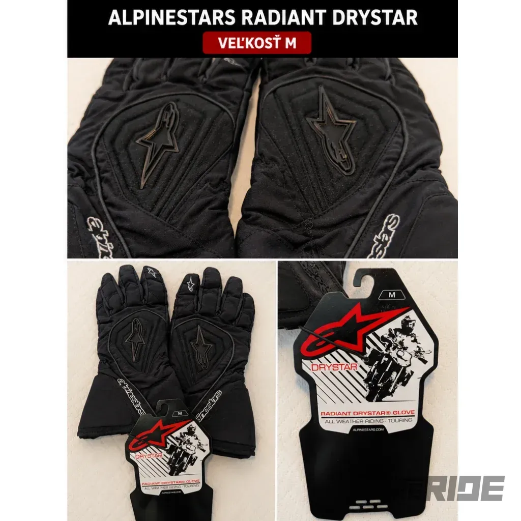 Alpinestars rukavice na motorku moto rukavice vodeodolne Drystar Velkost M - foto 1