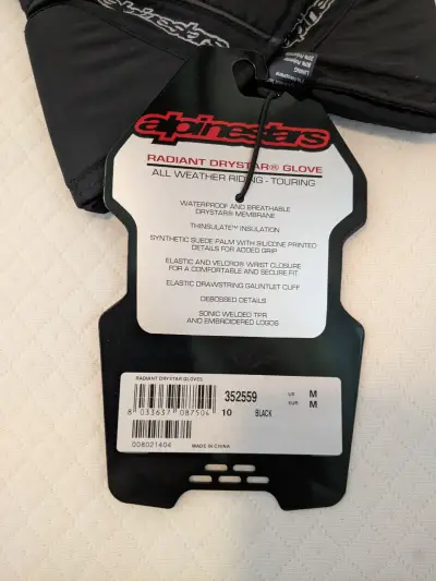 Alpinestars rukavice na motorku moto rukavice vodeodolne Drystar Velkost M – náhľad 4