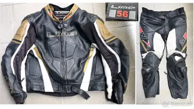 Moto kombinéza dvojdielná koženná + čižmy – náhľad 2