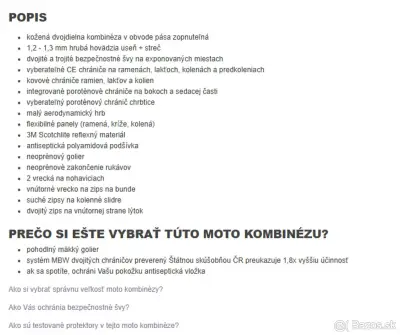 Moto kombinéza dvojdielná koženná + čižmy – náhľad 6