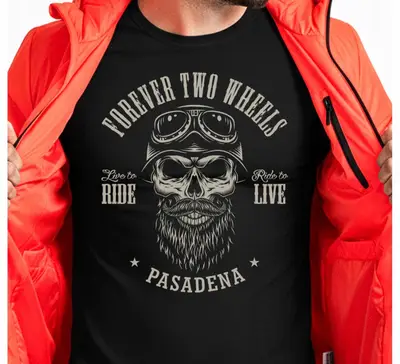 Moto mikina "Forever Two Wheels - Pasadena" – náhľad 3