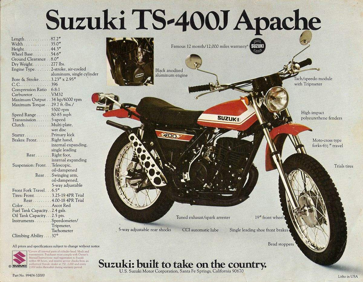Suzuki TS 400 Apache / Hustler